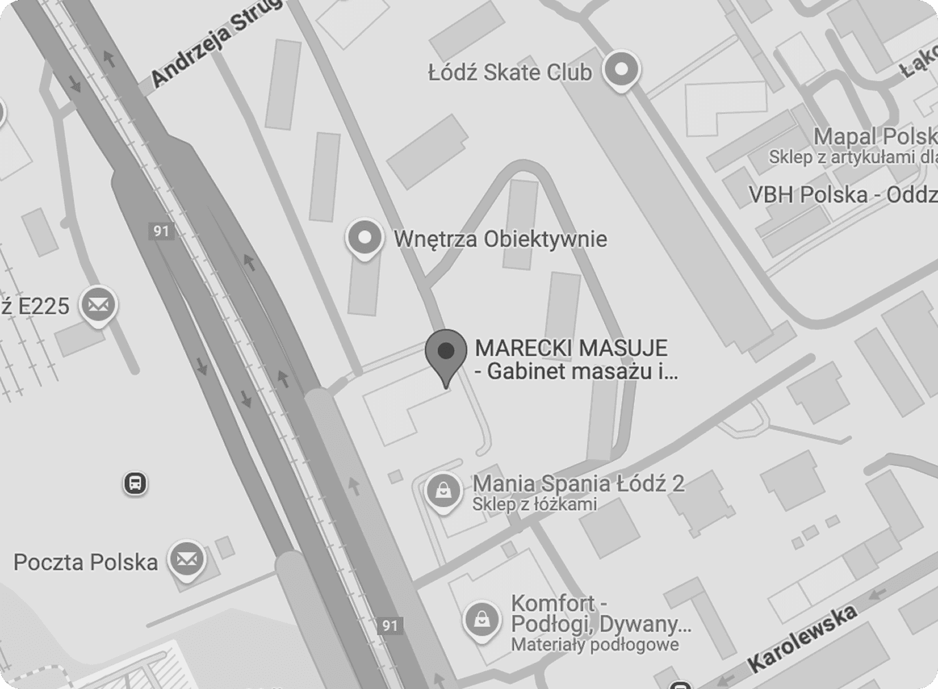 Mapa lokalizacji gabinetu Marecki Masuje